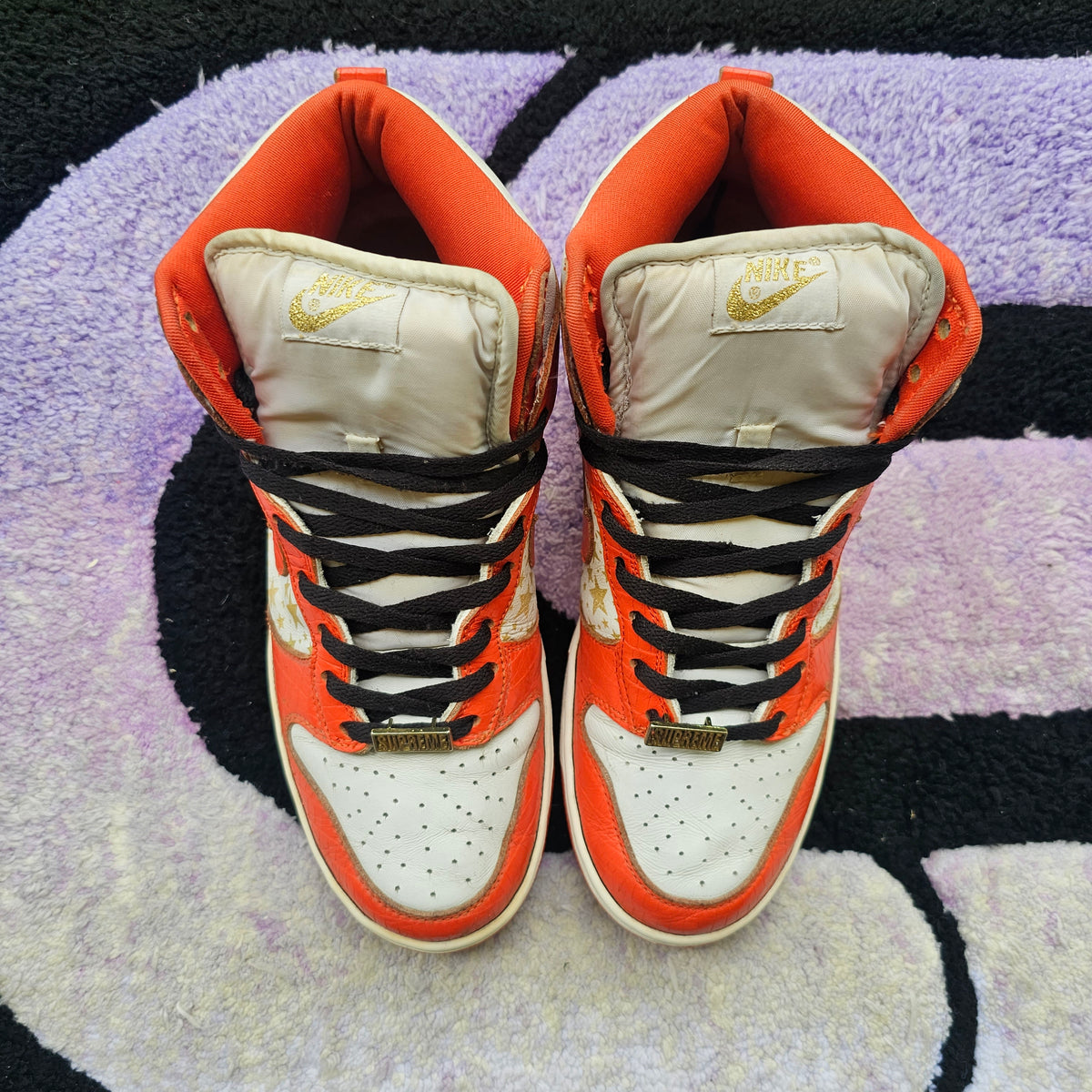 Nike Sb Dunk High Supreme "Orange Stars"