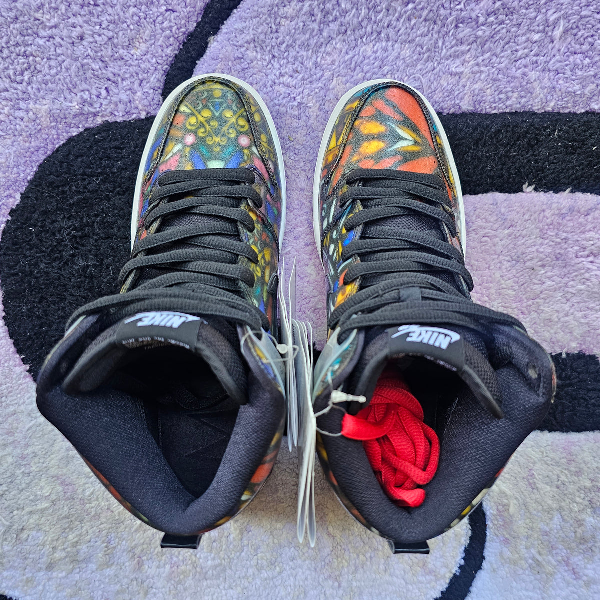 Nike Sb Dunk High "Shattered Glass" Sample Size 9