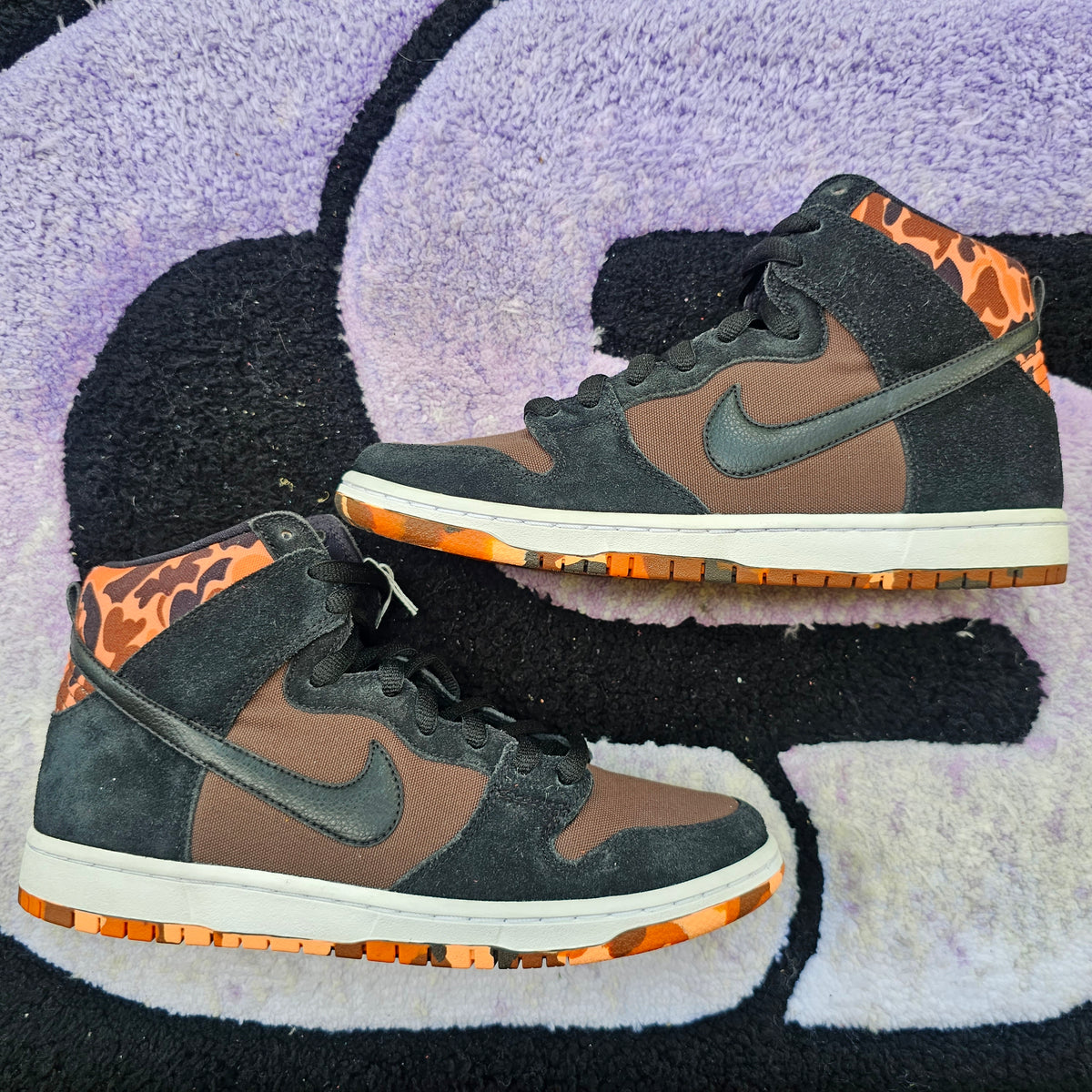 Nike Sb Dunk High SAMPLE "Orange Duck Camo" Size 9