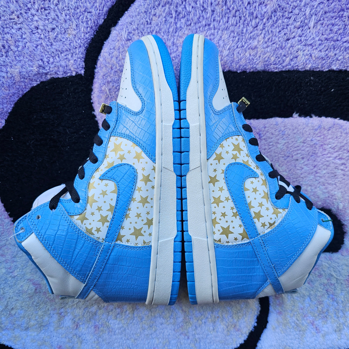 Nike Sb Dunk High Supreme "Blue Stars" Size 9.5