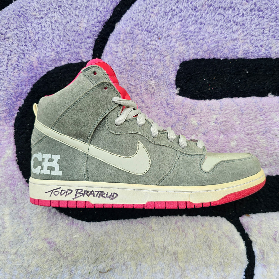 Nike Sb Dunk High "Brain Wreck” SAMPLE (signed by Todd Bratrud) Size 9 *Single foot*