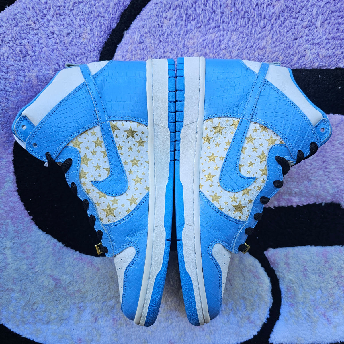 Nike Sb Dunk High Supreme "Blue Stars" Size 9.5