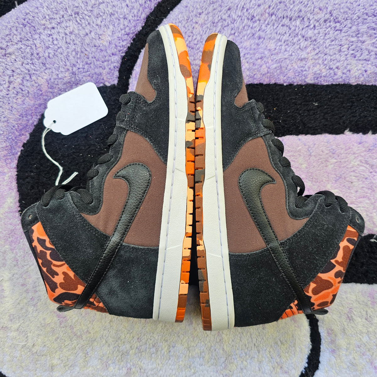 Nike Sb Dunk High SAMPLE "Orange Duck Camo" Size 9