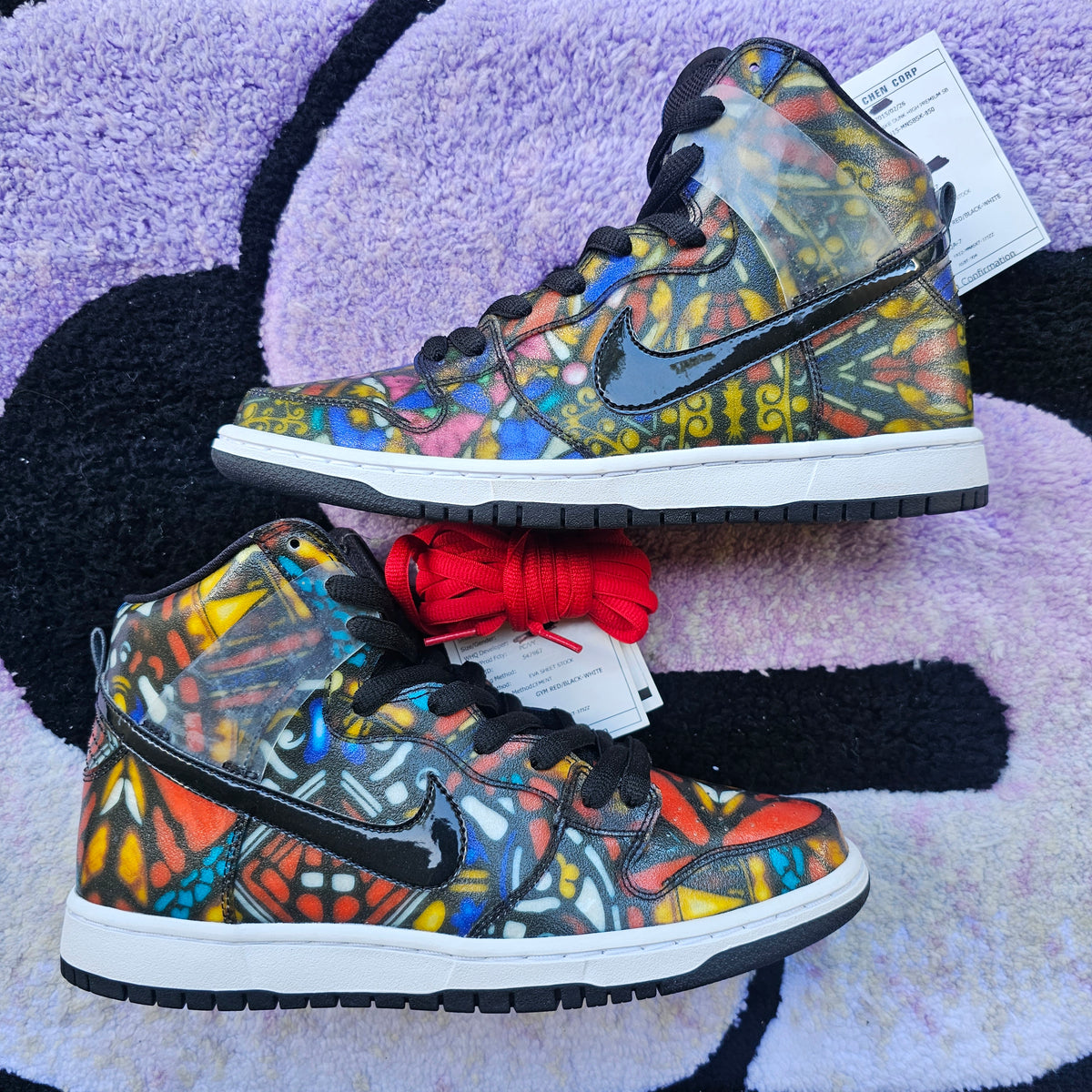 Nike Sb Dunk High "Shattered Glass" Sample Size 9