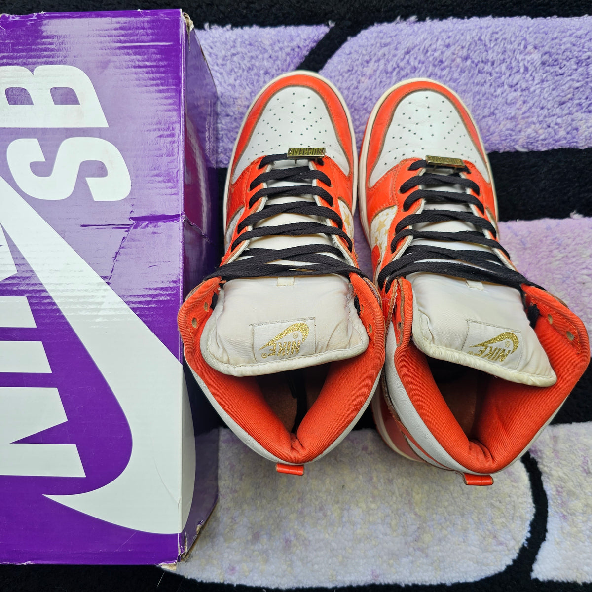 Nike Sb Dunk High Supreme "Orange Stars"